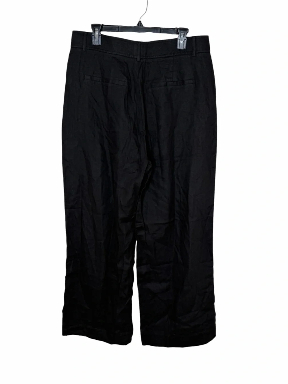 NEW WITH TAGS Everlane Black Linen‎ Way High Drape Pants in Size 14